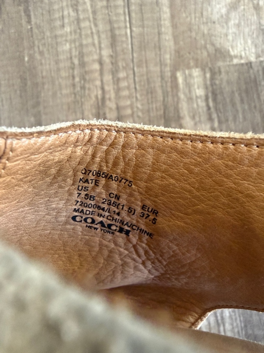 Coach Shoes Kate Brown Suede Buckle Heels Sandal Booties Size 7.5 - Picture 9 of 12